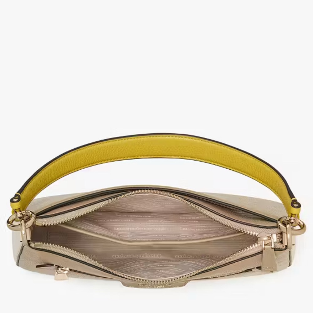 Kate Spade Hudson Colorblocked Convertible Crossbody Timeless Taupe Multi - Picture 16 of 16